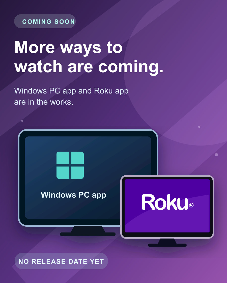 Coming soon: Frenyb TV Windows PC and Roku apps; no release date announced
